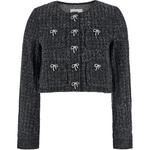 Джинсовая куртка с бантом Self-portrait, черный - фото 3