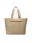 Сумка Ck Raffia Large Shopper K60K613025 Calvin Klein, бежевый - фото 3