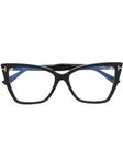 Очки в геометричной оправе TOM FORD Eyewear, черный - фото