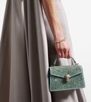 Сумка-тоут Serpenti Forever Mini из замши Bvlgari, Acqumarina - фото 5