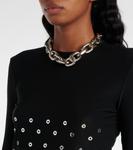 Украшенный топ Rabanne, черный - фото 4