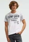Футболка с принтом логотипа mit Camp David, Offwhite - фото