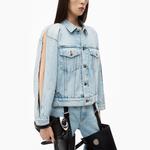 Кропированная джинсовая куртка Alexander Wang, отбеленная - фото 5