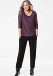 Блуза GOLDNER MIT ZARTEM GLANZ, Purple/Berry - фото 2