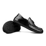 Мужские лоферы черные Новинка Корея, Черный (Нубак) - фото 5