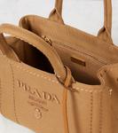 Мини-сумка-шоппер Jardinière из холста Prada, Tabacco C - фото 3