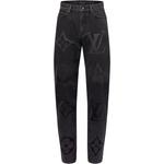 Джинсовые брюки Lv Monogram LOUIS VUITTON, черный - фото