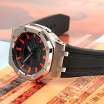 Часы Casio G-Shock Analog-Digital 2100 Series, арт. GA-2100-1A1, 44 мм, черный/серебристый/черно-оранжевый - фото 3