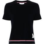 Топ вязаный с полосками THOM BROWNE, синий - фото