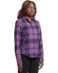 Женская фланелевая рубашка Flylow Brigitte Tech, Currant/Dragonfruit Plaid - фото 2
