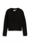 Джемпер TOM TAILOR PULLOVER IN GLITZER-OPTIK, Heavy Black/Black - фото