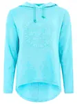 Толстовка Zwillingsherz ""Moin"", с капюшоном, принт спереди, бирюзовый - фото 2