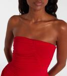 Мини-платье с рюшами Magda Butrym, красный - фото 4