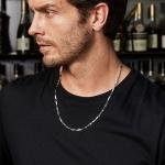 IDEAGEMER Серебряное ожерелье S925 для мужчин - фото 7