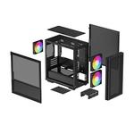 Корпус DeepCool CH360, Micro Tower, чёрный - фото 7