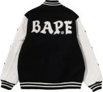 Куртка BAPE A Bathing Ape Relaxed Fit Varsity Jacket 'Black', черный - фото 3