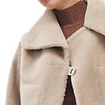 Куртка кожаная женская Hermes, хаки - фото 5