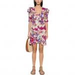 Мини-платье с цветочным принтом и сборками ISABEL MARANT ETOILE, мультиколор - фото 4