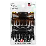 Scunci, Заколки-крабы для густых волос Effortless Beauty, 2 штуки - фото