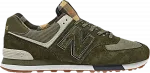 Кроссовки New Balance 574, темно-зеленый/кремовый - фото