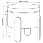 Табурет для ног Ikea Förlunda Rahi Storage Space, серый - фото 3