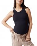 Бесшовная майка в рубчик Ingrid & Isabel, черный - фото