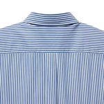 Рубашка Uniqlo Extra Fine Cotton Broadcloth Regular Fit, в полоску, синяя - фото 4