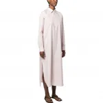 Полосатое платье-рубашка Auralee, розовый stripes - фото 4