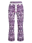 Брюки с принтом Majolica DOLCE & GABBANA, белый - фото