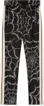 Брюки Palm Angels Spider Web Classic Track Pant 'Black/Off White', черный - фото
