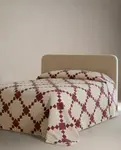 Плед Zara Home Padded Christmas Patchwork, светло-бежевый - фото 3