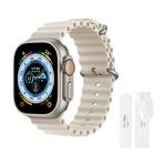 Ремешок Wepro Ocean для часов Apple Watch Series 11, 42 мм, подарочный пакет, бежевый/белый - фото