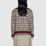 Жакет женский Gucci Check Tweed, черный / бежевый / красный - фото 3