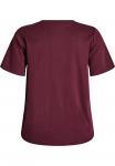 Футболка Zizzi Basic T-shirt, Fudge/Bordeaux - фото 5