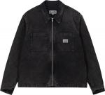 Рубашка Stussy Washed Canvas Zip Shirt 'Black', черный - фото