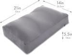 PILLOWY Подушка PILLOWY Premium Microbead Medium Extra Fluffy с антиэйдж чехлом Dark Grey - фото 2