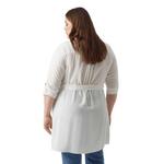 Платье Vero Moda Curve Bumpy Long Sleeve, белый - фото 2