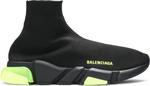 Кроссовки Balenciaga Speed Trainer Clear Sole - Black Yellow Fluo, черный - фото