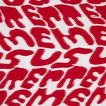 Футболка Supreme Stacked Intarsia, белый/красный - фото 4