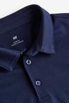 Рубашка поло H&M Slim Fit, темно-синий - фото 2