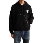 Celine Мужской свитер с капюшоном, черный, средней высоты - фото 4