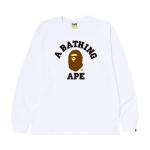 Свитшот Bape College Long-Sleeve Tee, белый - фото 2