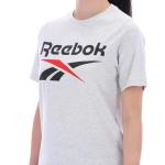 Футболка Reebok женская, хлопок, серая - фото 4