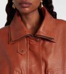 Кожаная куртка-блузон Magda Butrym, Orange - фото 4