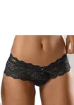 Трусики LASCANA, кружевное белье, черный - фото