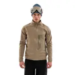 Флис The Mountain Studio Techno grid t-neck full zip, бежевый - фото