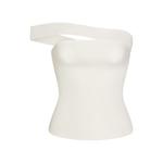 Топ SKIMS Cotton Jersey Asymmetrical, кремовый - фото