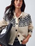Кардиган Fair Isle из шерсти AND/OR, Cream/Blue - фото 5