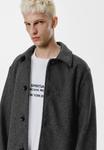 Пальто PULL&BEAR Classic coat, Grey - фото 5