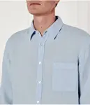 Элегантная льняная рубашка_6 Regular fit Boss Orange, синий - фото 4